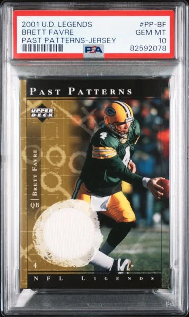 2001 Upper Deck Legends Brett Favre Past Patterns Jersey Jersey #PP-BF card image