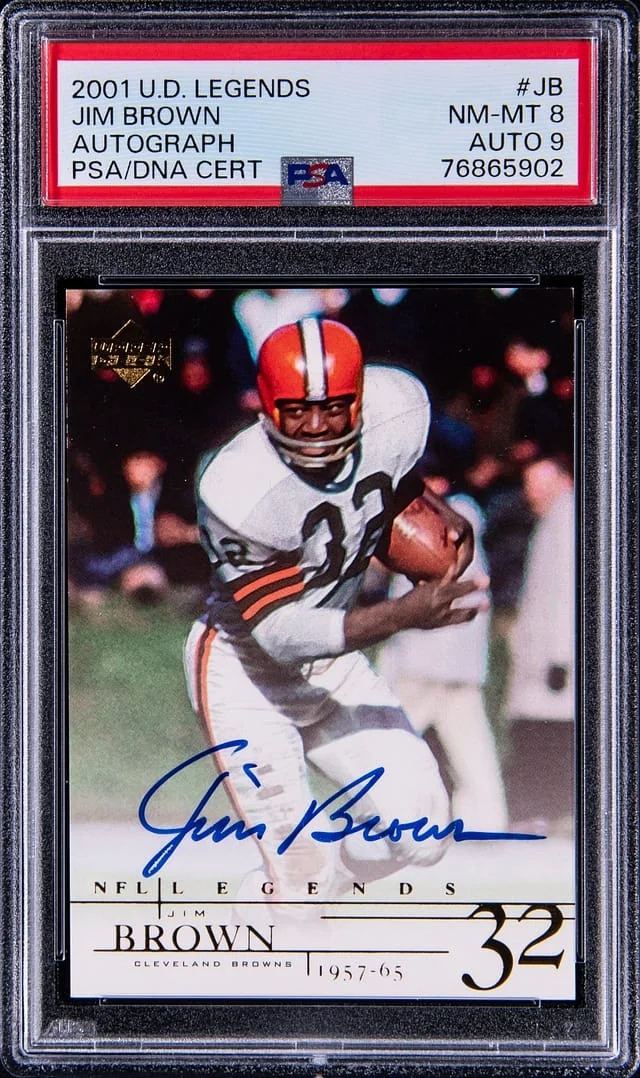 2001 Upper Deck Legends Jim Brown Autograph #JB card image