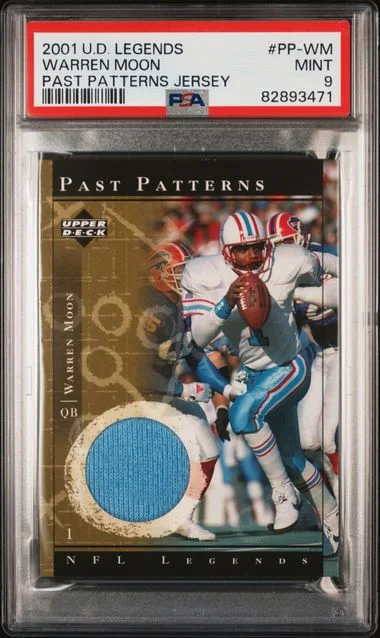 2001 Upper Deck Legends Warren Moon Past Patterns Jersey #PP-WM card image