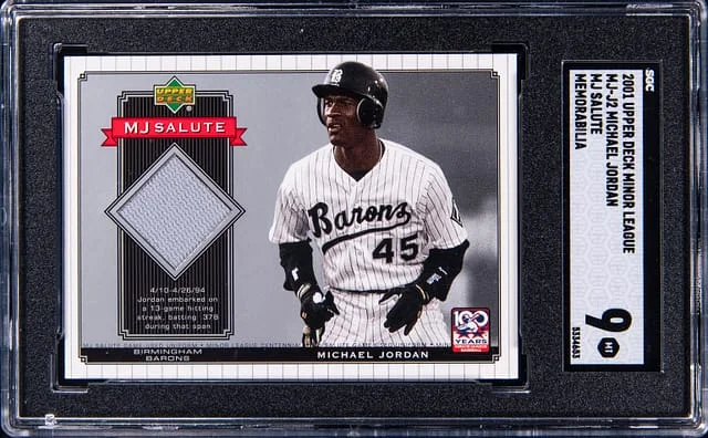 2001 Upper Deck Michael Jordan Game-Used Minor League MJ Salute Memorabilia #MJ-J2 card image