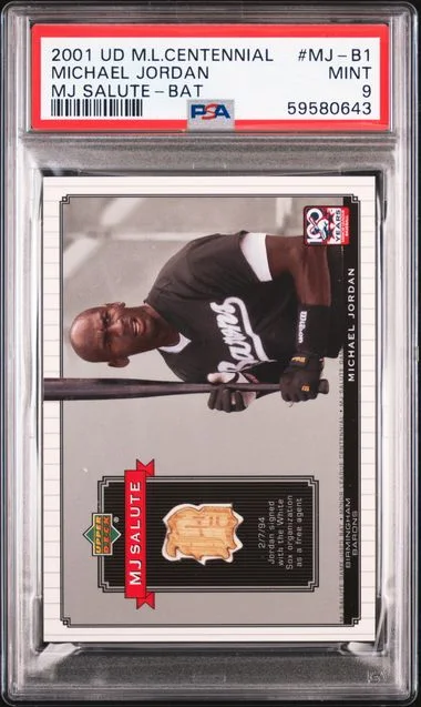 2001 Upper Deck Michael Jordan Minor League Centennial MJ Salute-Bat #MJ-B1 card image