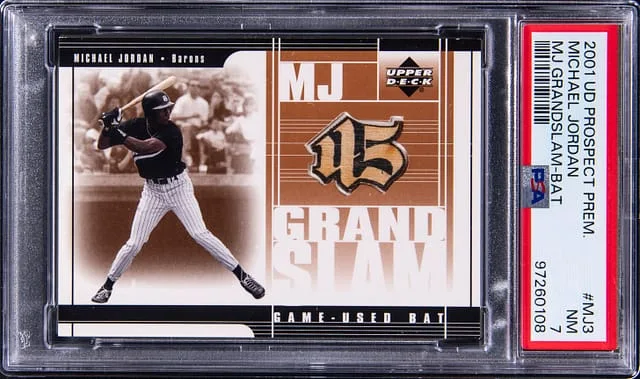 2001 Upper Deck Michael Jordan Prospect Premieres MJ Grand Slam Bat #MJ3 card image
