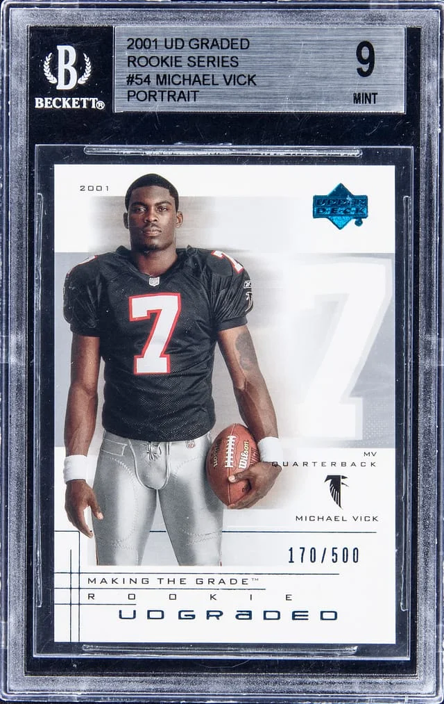 2001 Upper Deck Michael Vick Graded Series Portrait #54 card image