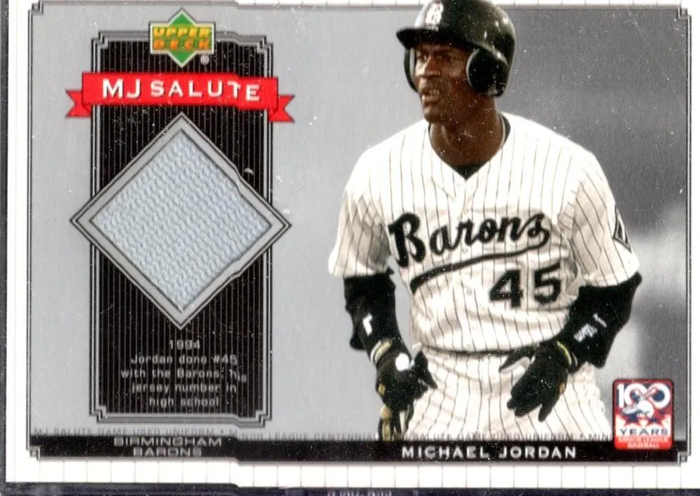 2001 Upper Deck Minors Centennial Michael Jordan MJ Memorabilia #MJ-J1 card image
