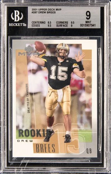 2001 Upper Deck MVP Drew Brees #287 card image