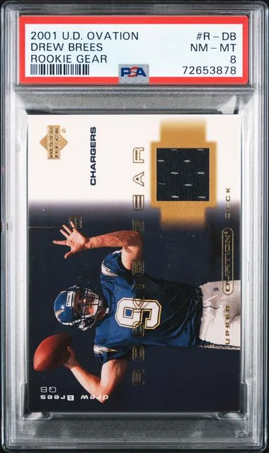 2001 Upper Deck Ovation Drew Brees Gear Gear #R-DB card image