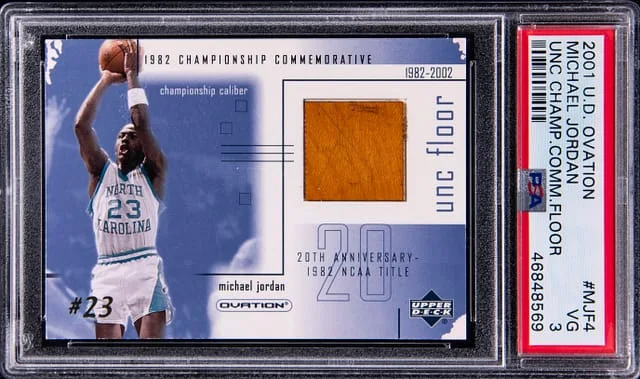 2001 Upper Deck Ovation Michael Jordan Mj Unc Championship Commemoratives Floor #MJF4 card image