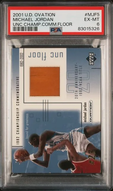 2001 Upper Deck Ovation Michael Jordan MJ UNC Championship Commemoratives Floor #MJF5 card image