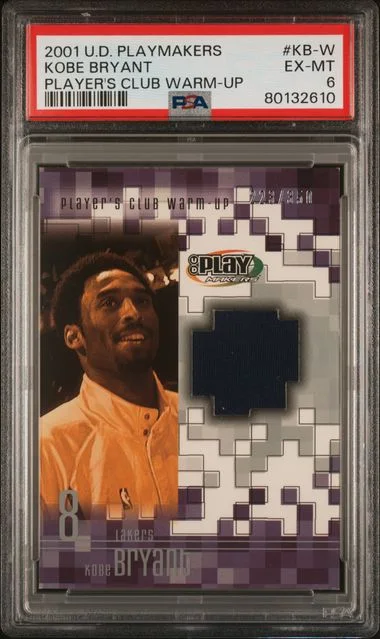 2001 Upper Deck Playmakers Player's Club Warm-Up Player's Club Warm-Up Kb-W Kobe Bryant #no-number card image