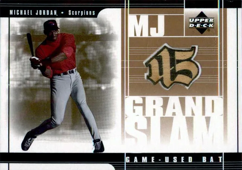 2001 Upper Deck Prospect Premieres Michael Jordan MJ Grandslam Game Bat #MJ4 card image