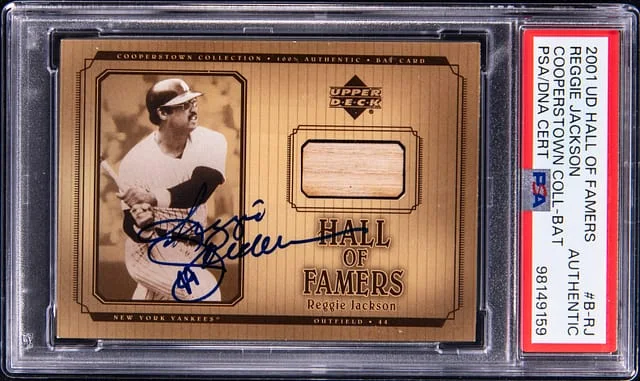 2001 Upper Deck Reggie Jackson Hall of Famers Cooperstown Collection Bat #B-RJ card image