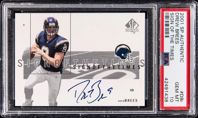 2001 Upper Deck SP Authentic Drew Brees Sign Of The Times #DBr card image