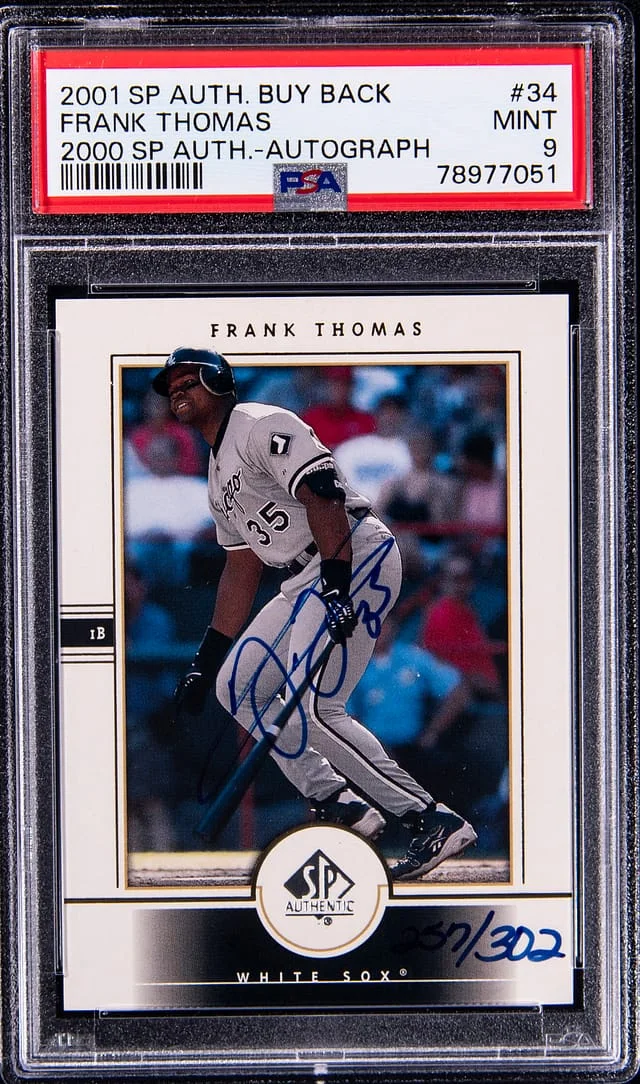 2001 Upper Deck SP Authentic Frank Thomas Buy Back 2000 SP Autograph #34 card image
