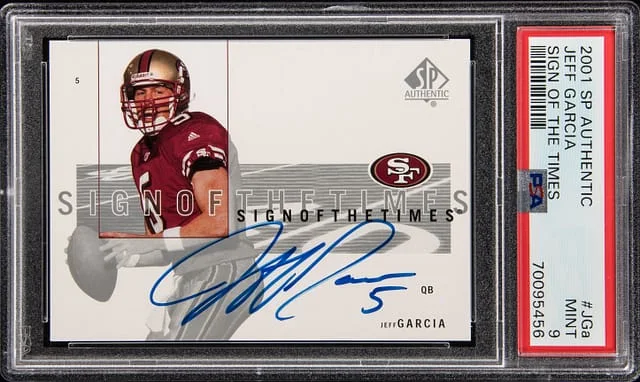 2001 Upper Deck SP Authentic Jeff Garcia Sign of Times #JGa card image
