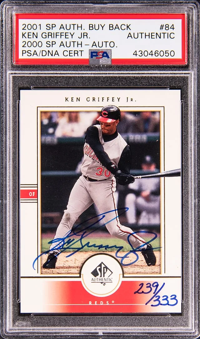 2001 Upper Deck SP Authentic Ken Griffey Jr. Buyback 2000 SP Authentic Autographs #84 card image