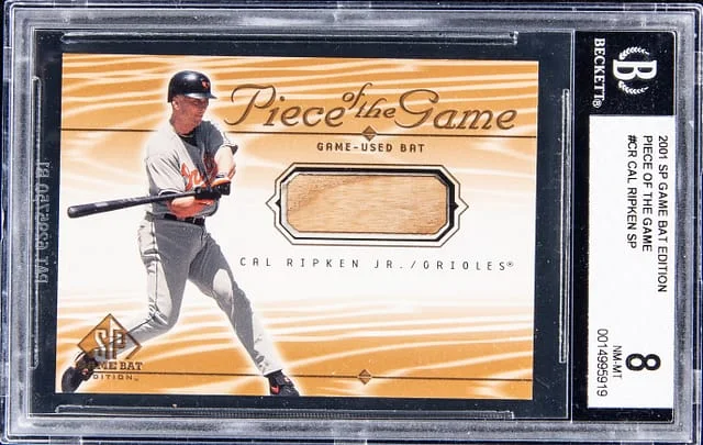 2001 Upper Deck SP Cal Ripken Jr. Game Bat Edition Piece of the Game #CR card image