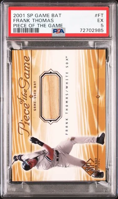 2001 Upper Deck SP Frank Thomas Game-Used Game Bat Piece Of The Game #FT card image
