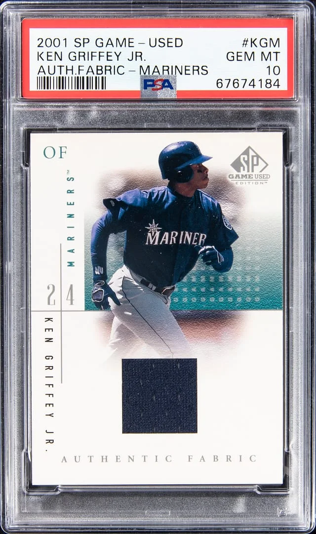 2001 Upper Deck SP Game Used Authentic Fabric Mariners #KG(M) Ken Griffey Jr. #no-number card image
