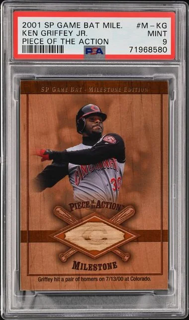2001 Upper Deck SP Ken Griffey Jr. Game Bat Milestone P.O.A. #M-KG card image