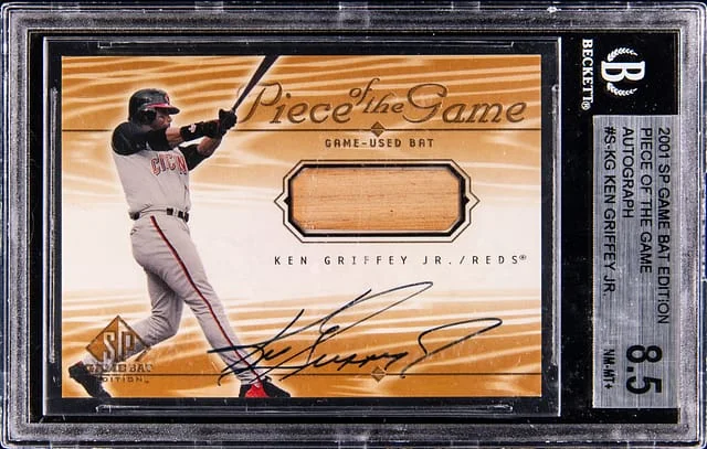 2001 Upper Deck SP Ken Griffey Jr. Game Bat Edition Piece of The Game Autograph #S-KG card image