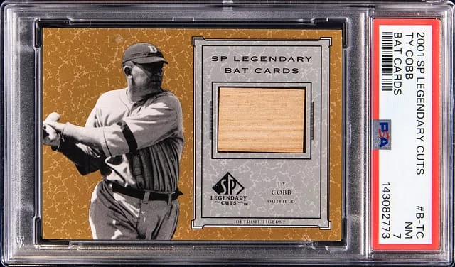 2001 Upper Deck SP Legendary Cuts Ty Cobb Bat Cards #B-TC card image