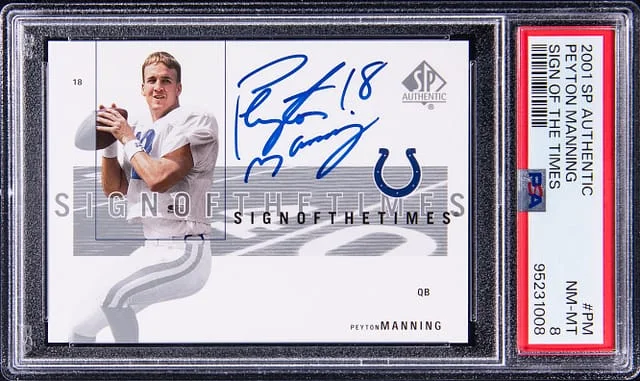 2001 Upper Deck SP Peyton Manning Sign of the Times #PM card image