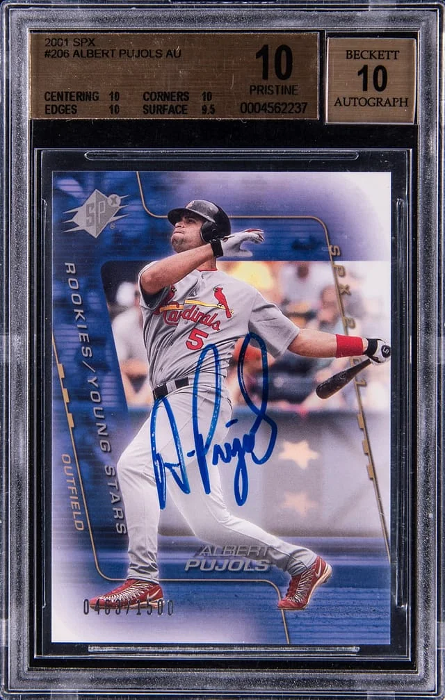 2001 Upper Deck SPx Albert Pujols Autograph #206 card image