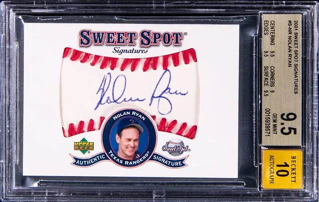 2001 Upper Deck Sweet Spot Nolan Ryan Signature #S-NR card image