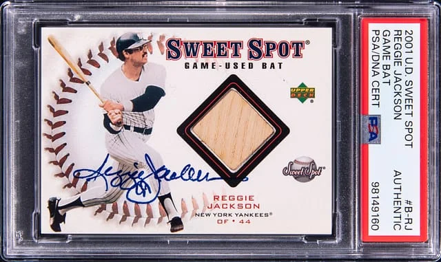 2001 Upper Deck Sweet Spot Reggie Jackson Game Bat #B-RJ card image