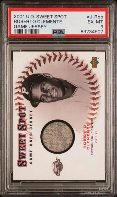 2001 Upper Deck Sweet Spot Roberto Clemente Game-Used Game Jersey #J-ROB card image