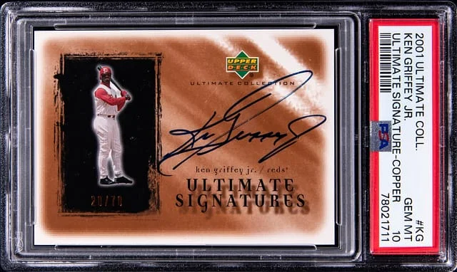 2001 Upper Deck Ultimate Collection Ken Griffey Jr. Ultimate Signatures Copper #KG card image