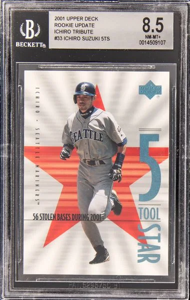 2001 Upper Deck Update Ichiro Suzuki Ichiro Tribute Five Tool Star #33 card image