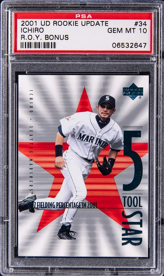 2001 Upper Deck Update Ichiro Suzuki 5 Tool Star #34 card image