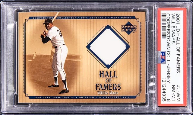 2001 Upper Deck Willie Mays Hall of Famers Cooperstown Collection Jersey #J-WM card image