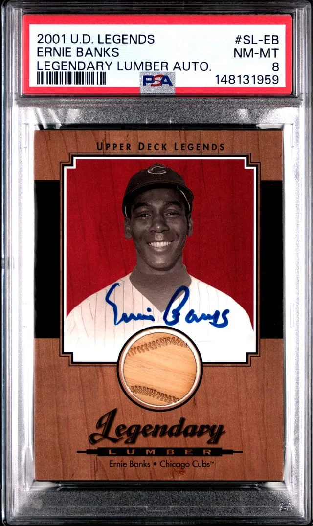 2001 Upper DecksLegends Legendary Lumber Autograph Signed Game-Used #SL-EB card image