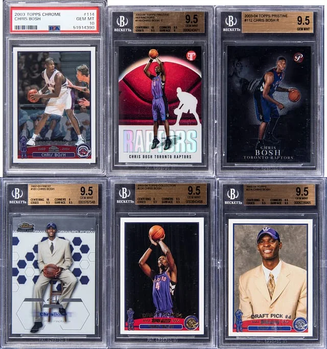 2002-03 and Topps Chris Bosh Cards Graded Collection (6 Different) – All #2003-04 card image