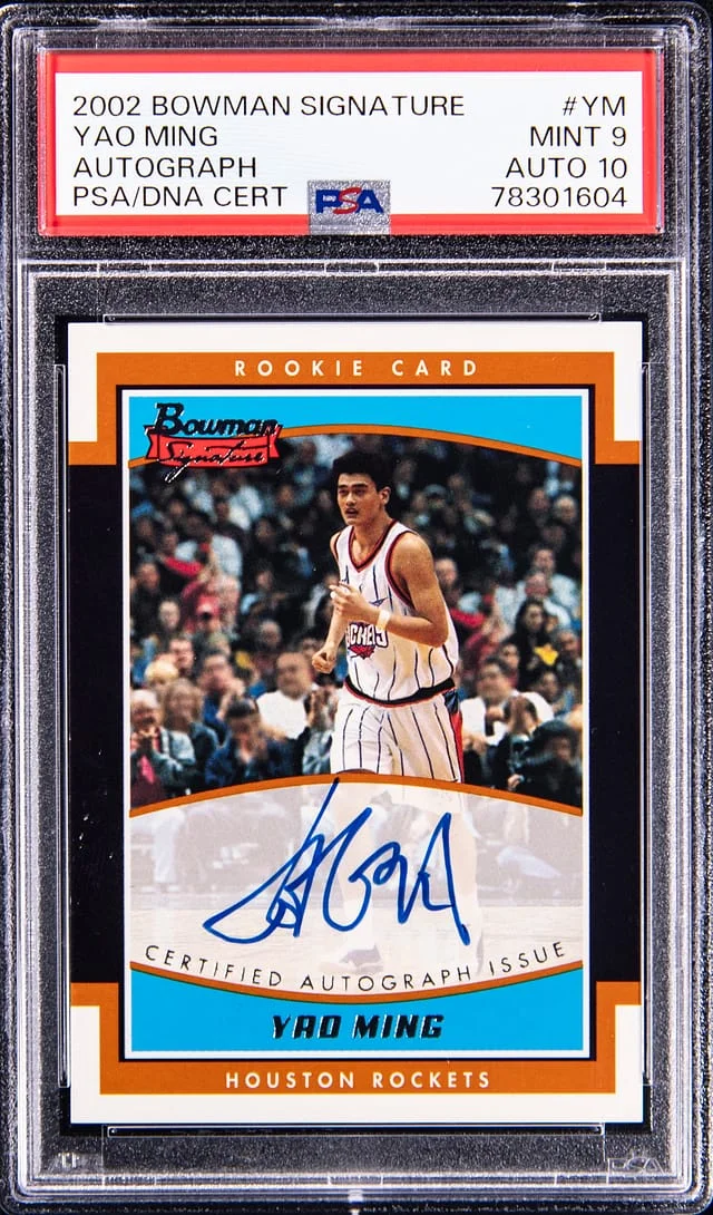 2002-03 Bowman Yao Ming Signature Autograph #YM card image
