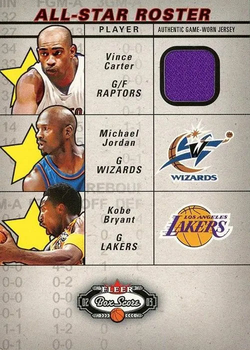 2002-03 Fleer Box Score Michael Jordan All-Stars Roster Game-Used #NNO card image