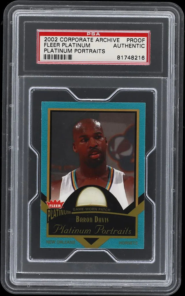 2002-03 Fleer Corporate Archive Platinum Portraits Baron Davis #no-number card image