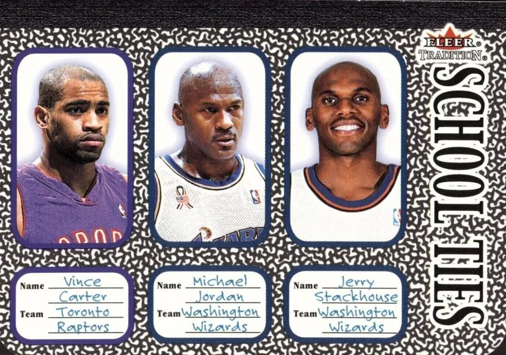 2002-03 Fleer Tradition Michael Jordan School Ties #7ST card image