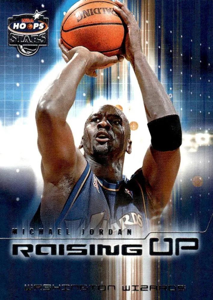 2002-03 Hoops Stars Michael Jordan Raising Up #8 card image