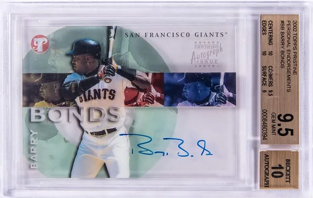 2002-03 Topps Barry Bonds Pristine Personal Endorsements #BB card image