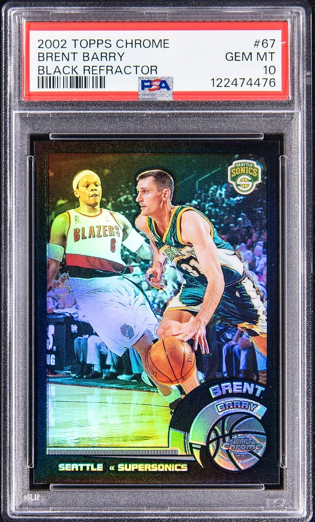 2002-03 Topps Chrome Black Brent Barry Refractor #67 card image