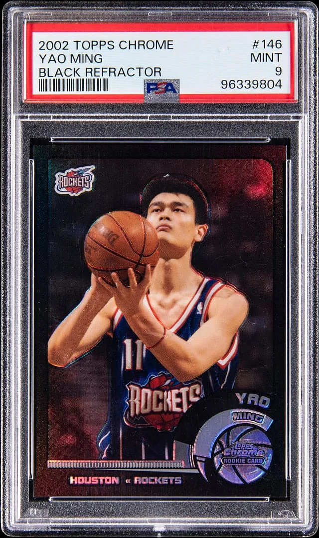 2002-03 Topps Chrome Black Yao Ming Refractor #146 card image