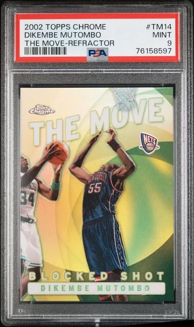 2002-03 Topps Chrome Dikembe Mutombo The Move Refractor #TM14 card image