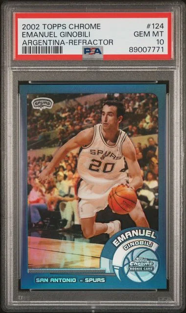 2002-03 Topps Chrome Emanuel Ginobili Argentina-Refractor #124 card image