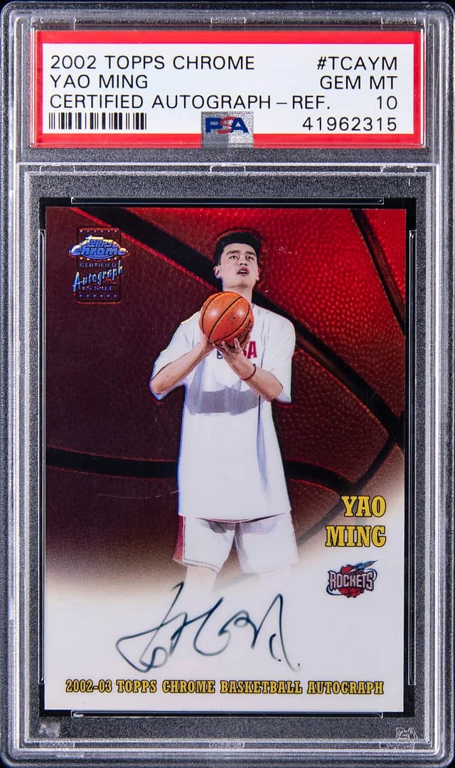 2002-03 Topps Chrome Yao Ming Certified Autograph Refractor #TCA-YM card image