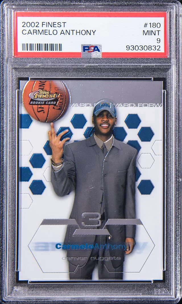 2002-03 Topps Finest Carmelo Anthony Refractor #180 card image