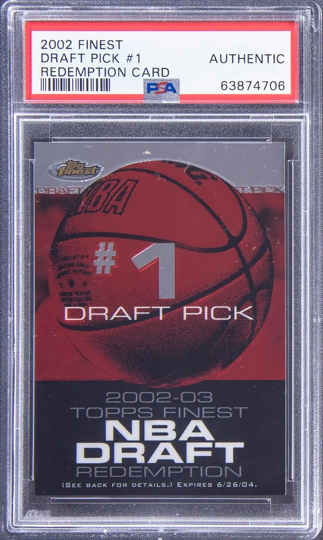 2002-03 Topps Finest Draft Pick Redemption NBA Draft #1 card image
