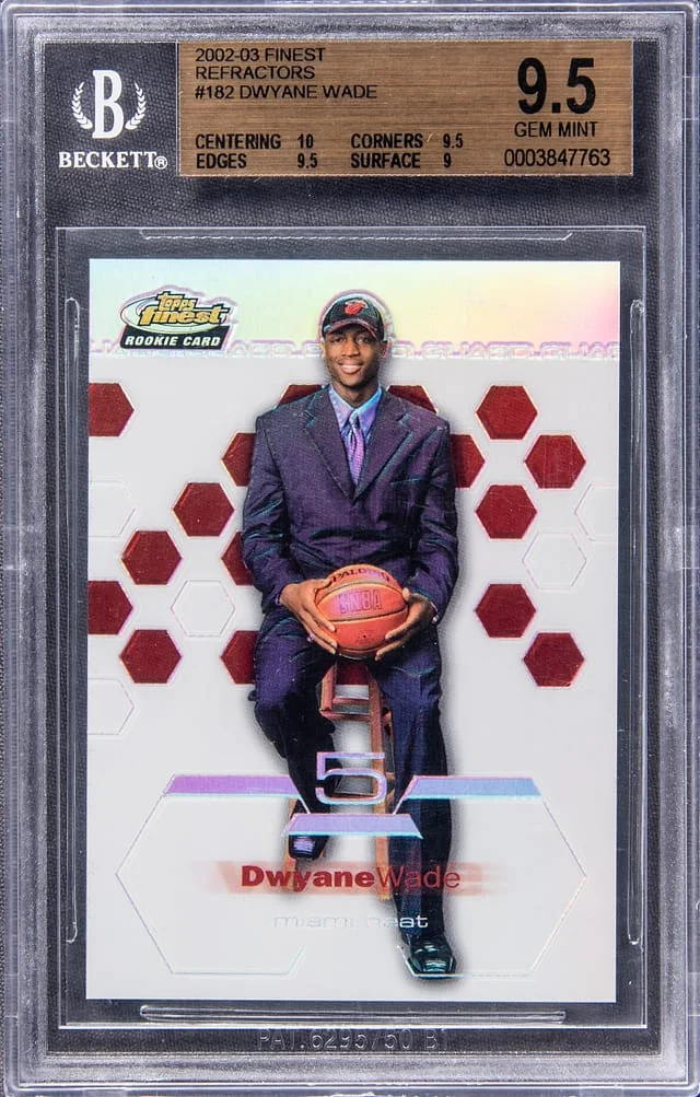 2002-03 Topps Finest Dwayne Wade Refractor #182 card image